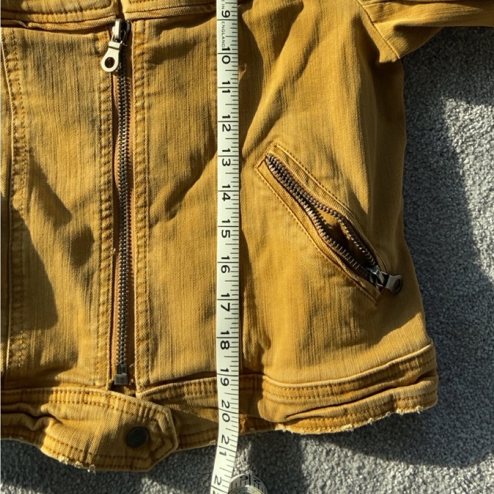 Free People Mustard Yellow Denim Jacket - Picture 8 of 10